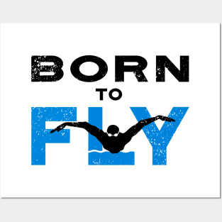 Born To Fly Swim Guy Posters and Art